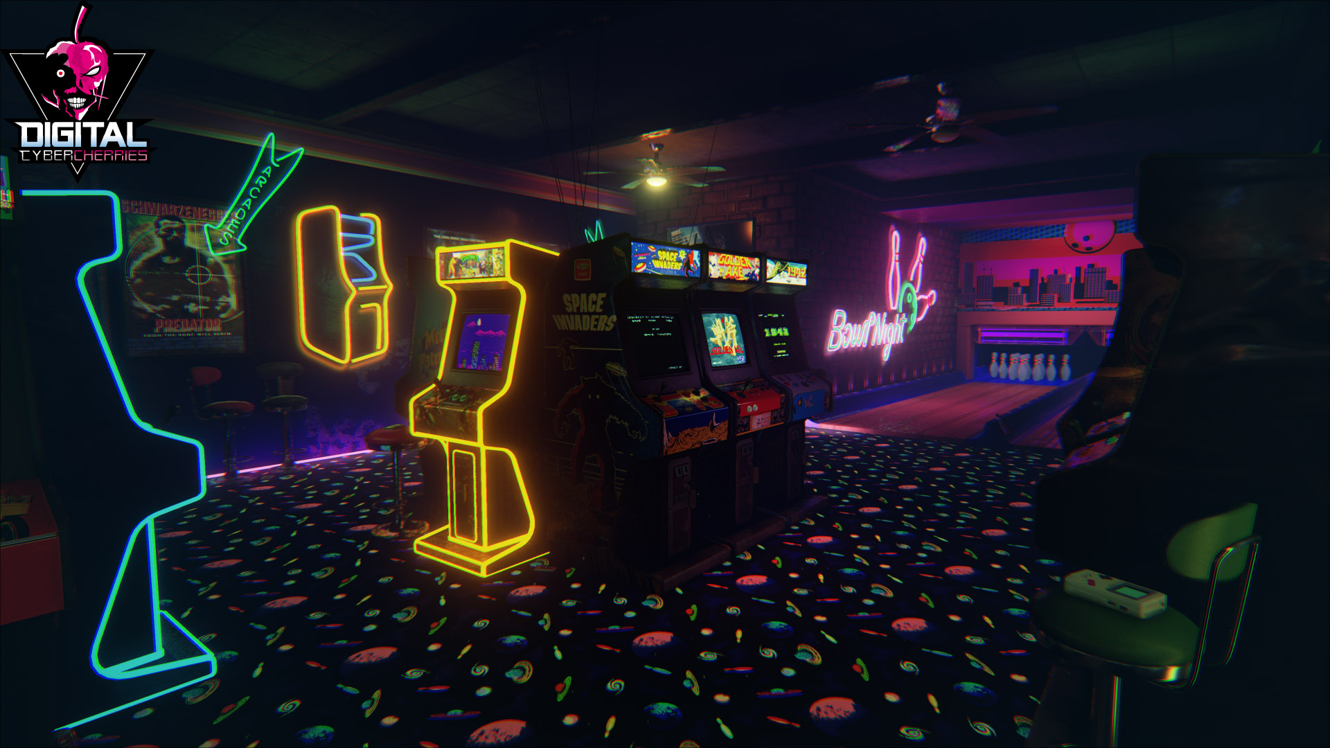 Игры клуба веселых. Arcade 80s. Arcade 80 неон. NEWRETROARCADE: Neon. Игровой автомат ретро Вейв.